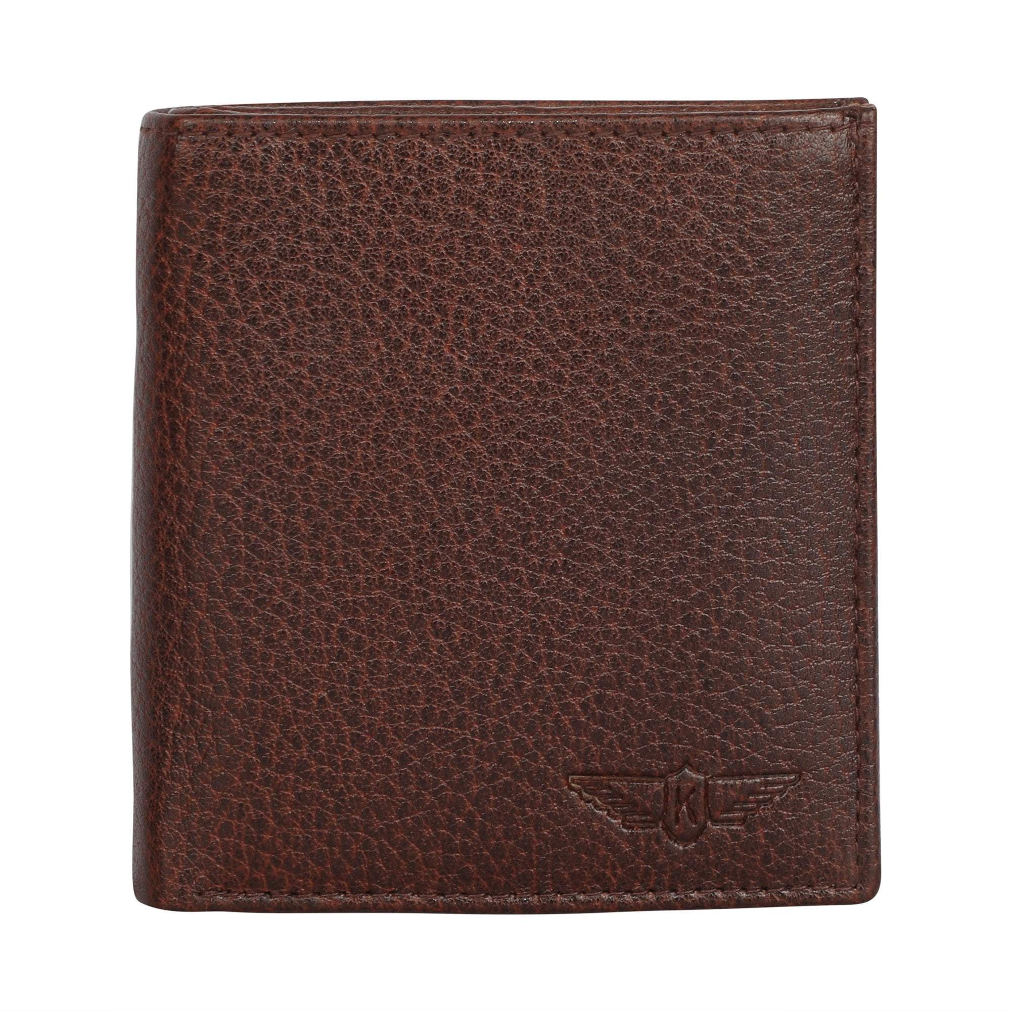 kinnoti Wallets 100% Genuine Leather Wallet (Brown)