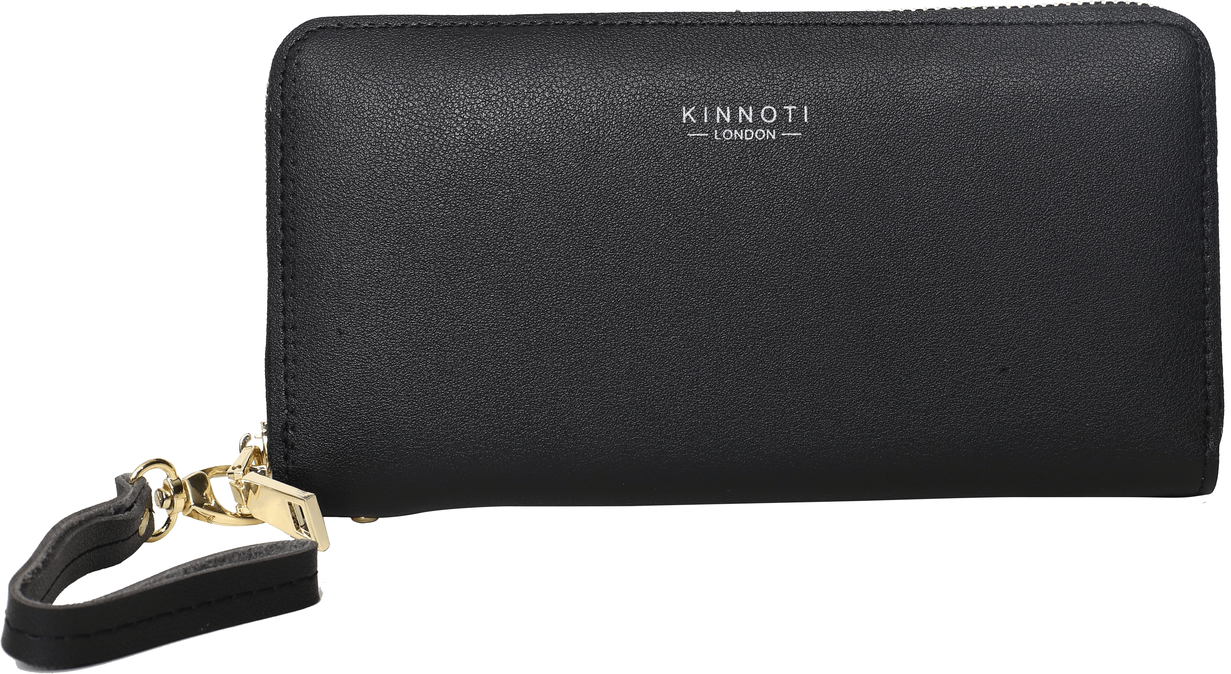 KINNOTI Wallets Black Leather Bifold Clutch