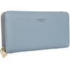 Load image into Gallery viewer, KINNOTI Wallets Blue Leather Bifold Clutch