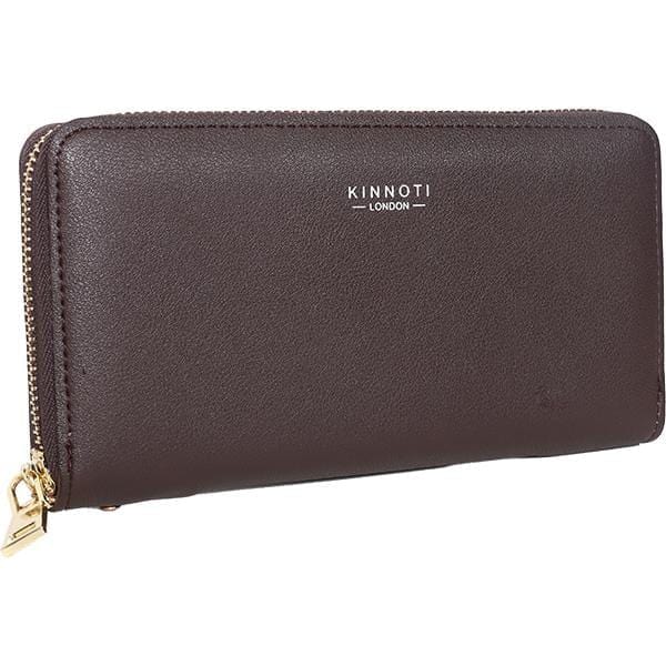 KINNOTI Wallets Brown Leather Bifold Clutch