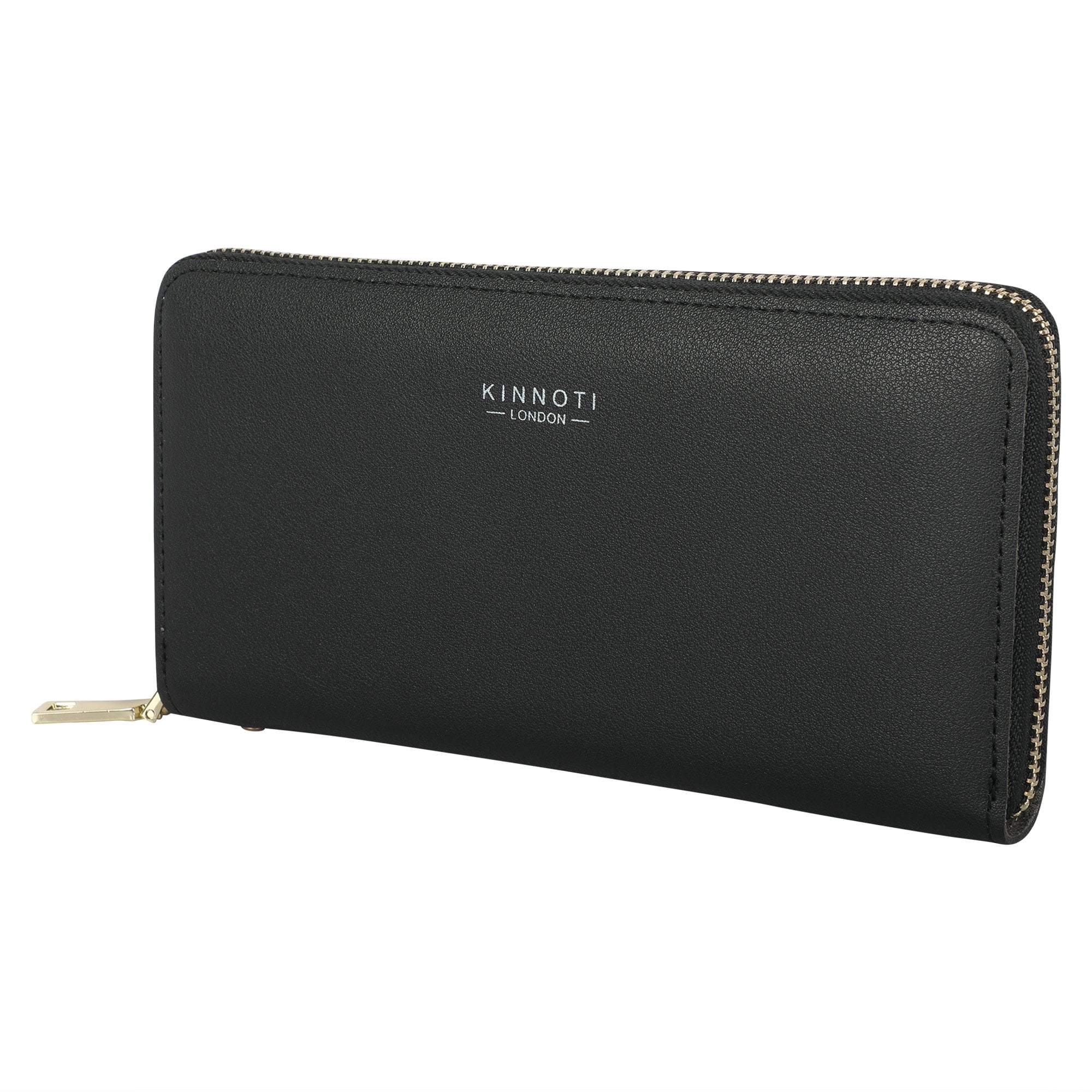 KINNOTI Wallets Brown Leather Bifold Clutch