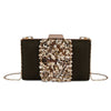 Load image into Gallery viewer, kinnoti Wallets Olive Green Box Embellished Clutch