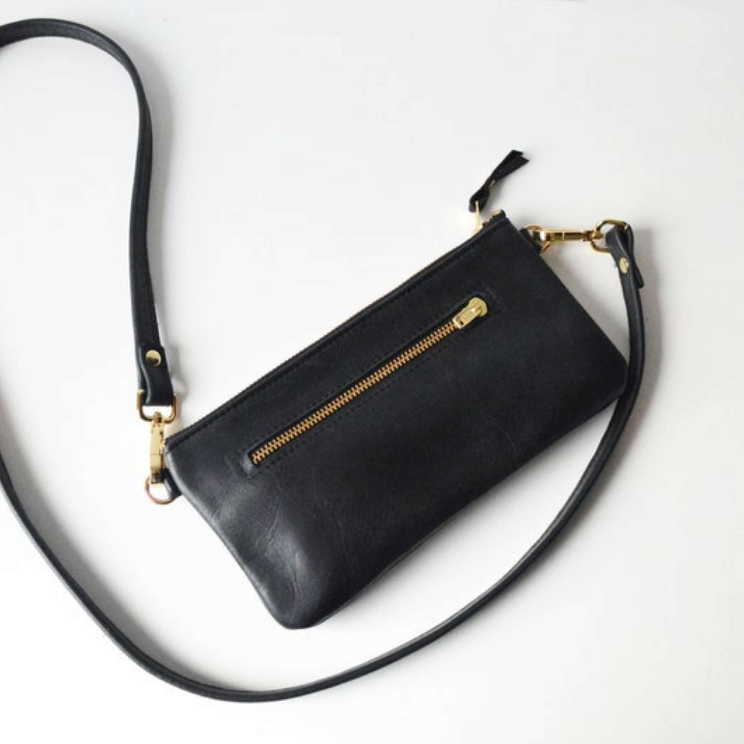 kinnoti Zipper Minimalist Leather Sling Bag