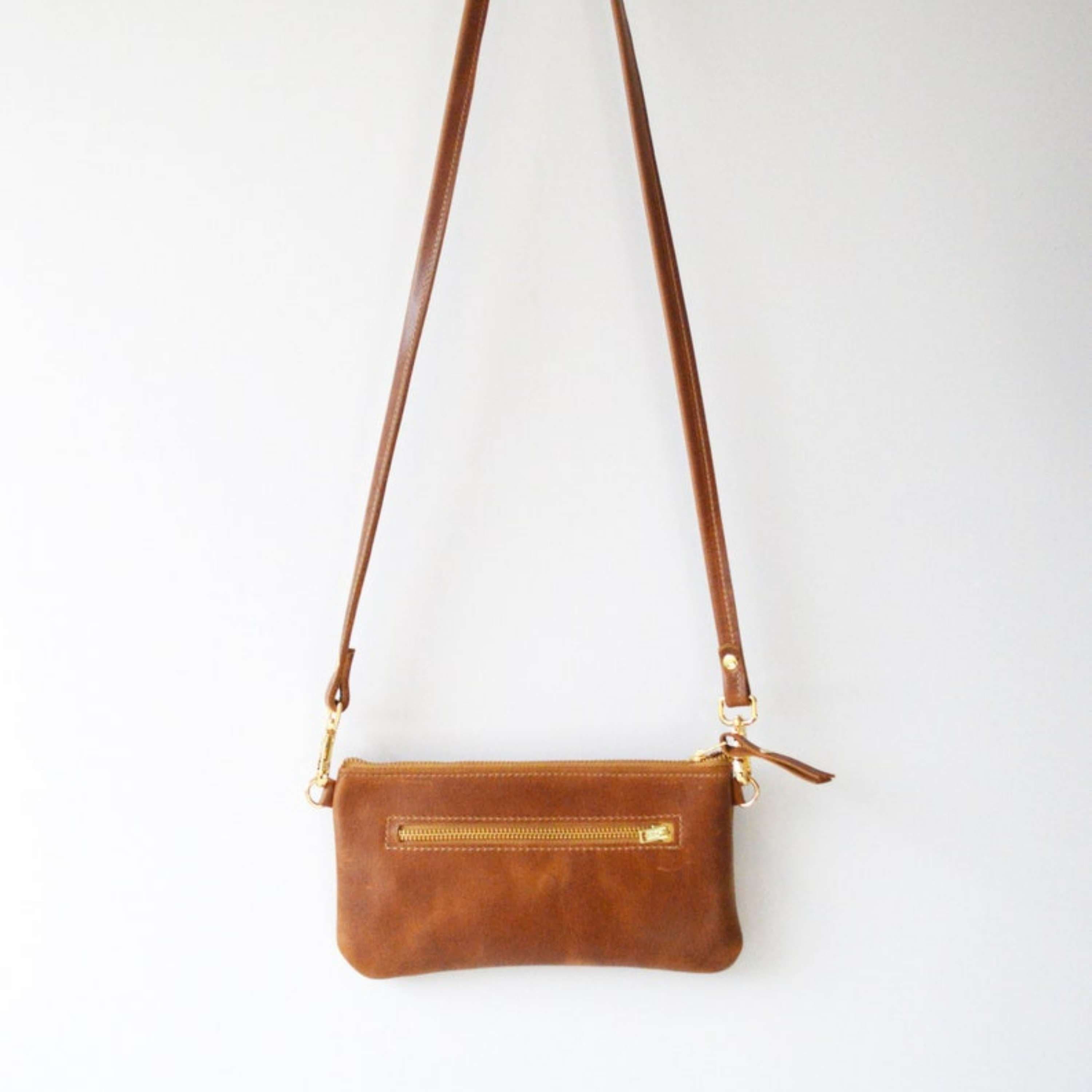 kinnoti Zipper Minimalist Leather Sling Bag
