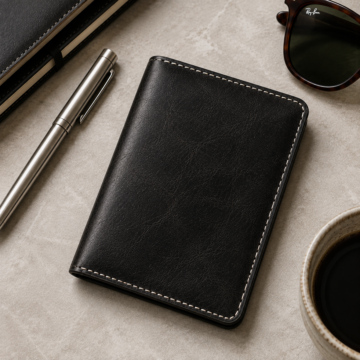 Compact Minimalist Leather Wallet