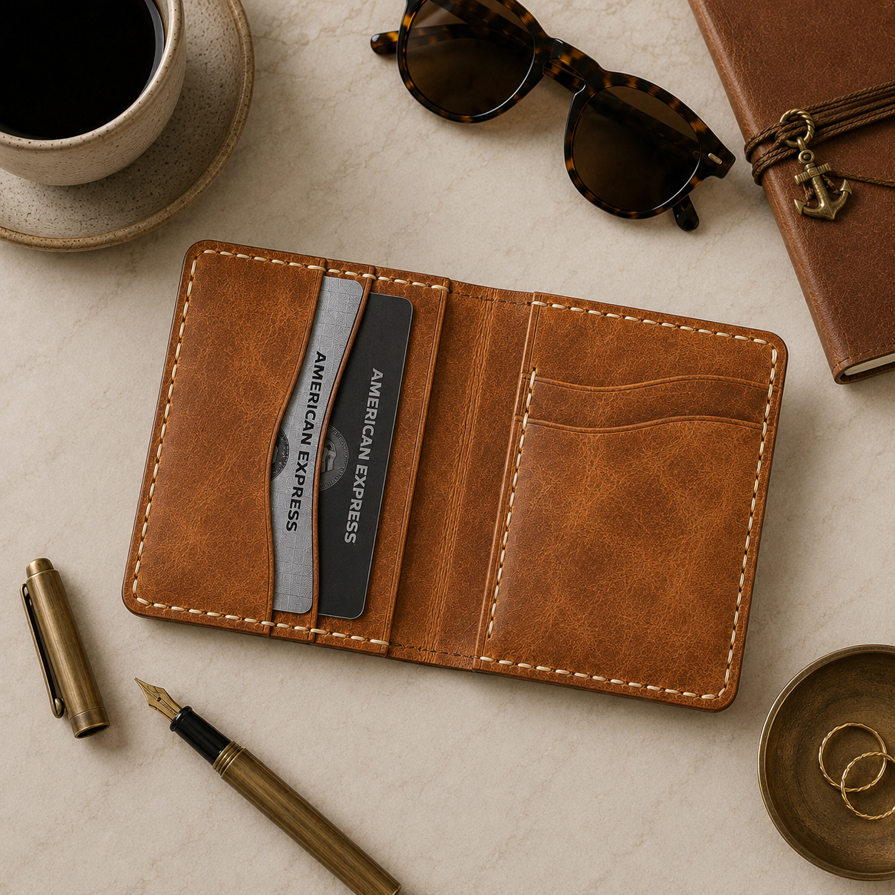 Compact Minimalist Leather Wallet